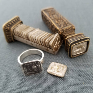 Thistle Wax Seal Ring - Dulcius ex asperis - sweetness after difficulties