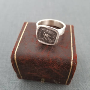 Swallow Wax Seal Ring -  Love and Loyalty