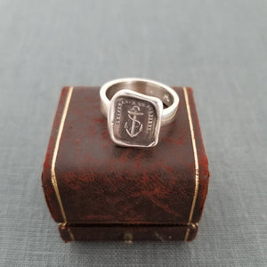 Anchor Wax Seal Ring - Hope Sustains Me