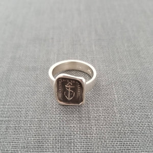 Anchor Wax Seal Ring - Hope Sustains Me