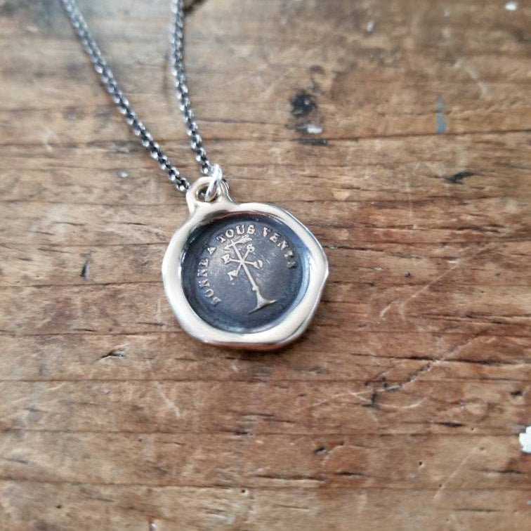 Bronze Weathervane Necklace - A good wind