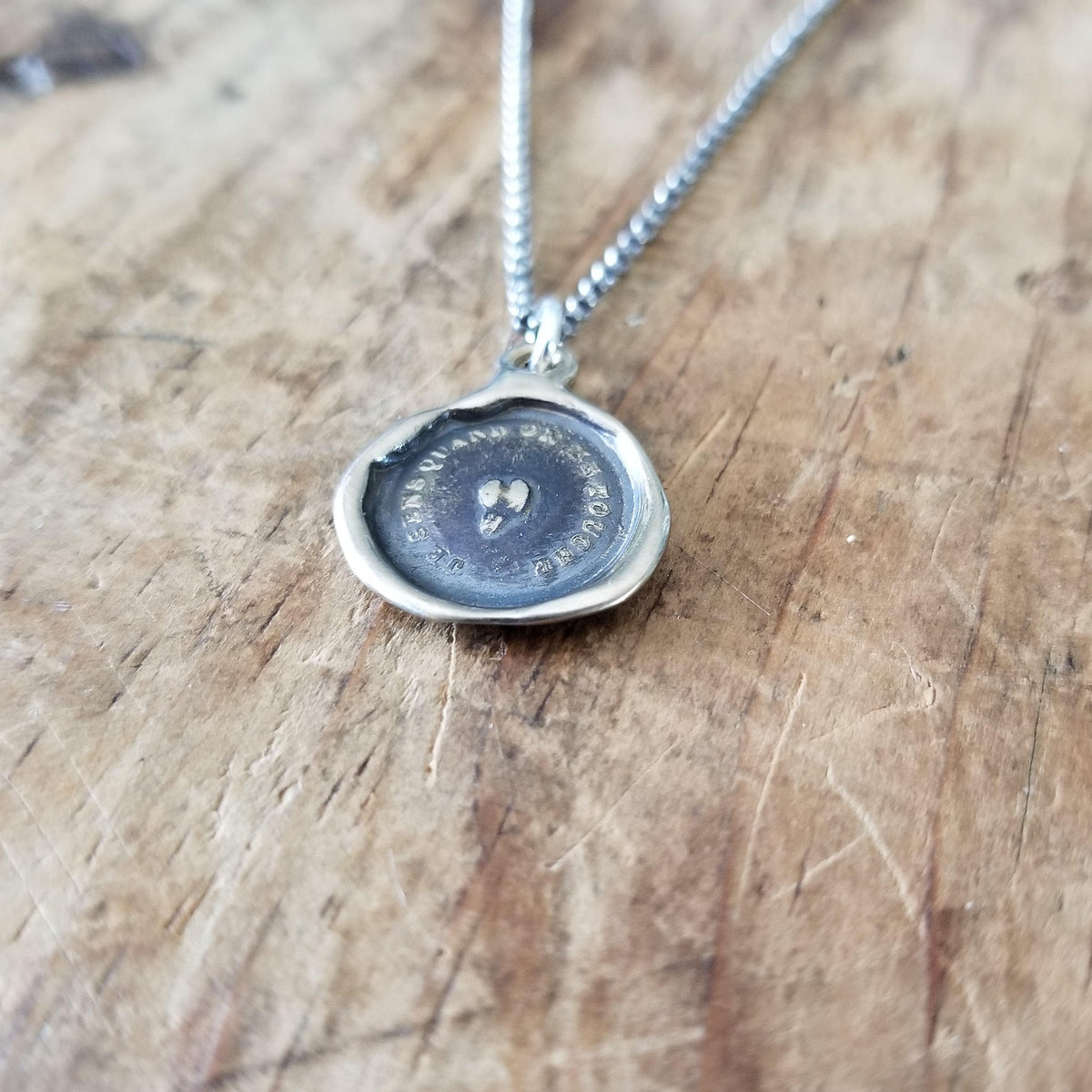 Bronze Sensitive Heart Necklace - I feel every touch