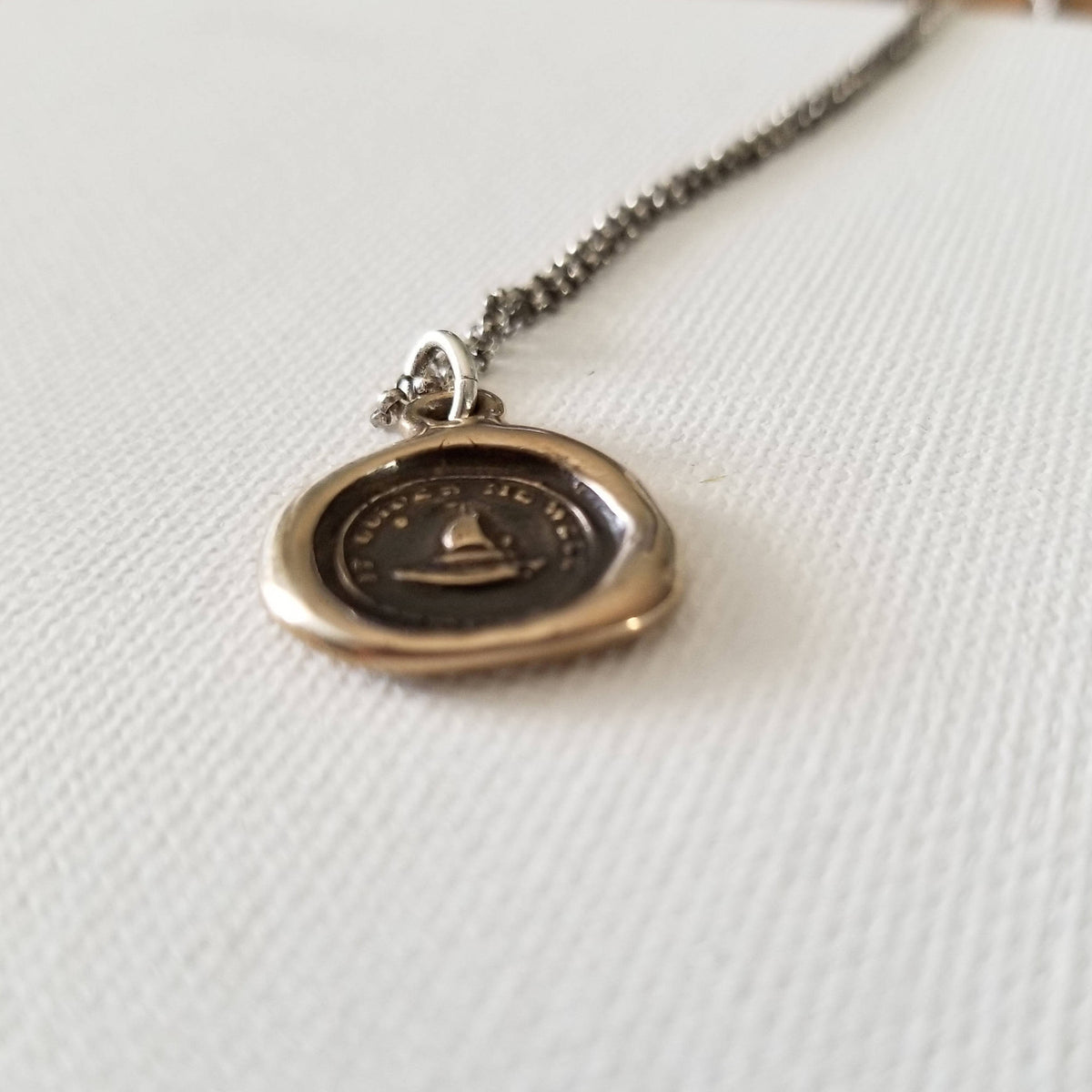 Bronze Cupid&#39;s Sailing Boat and North Star - It Guides me well