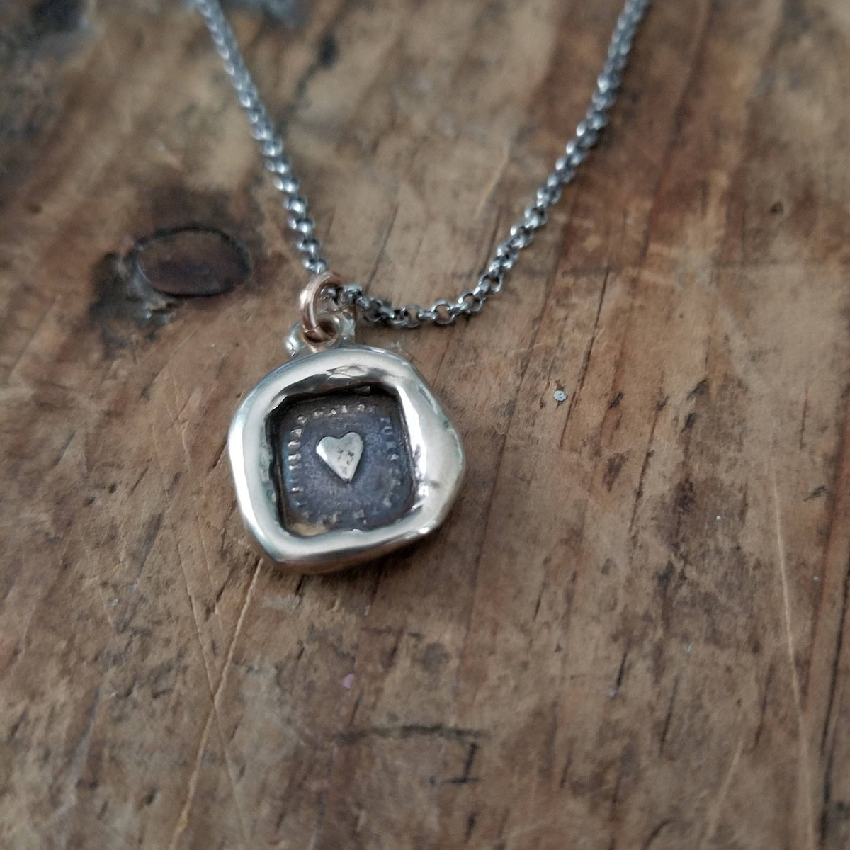 Heart - My Happiness depends on you in bronze