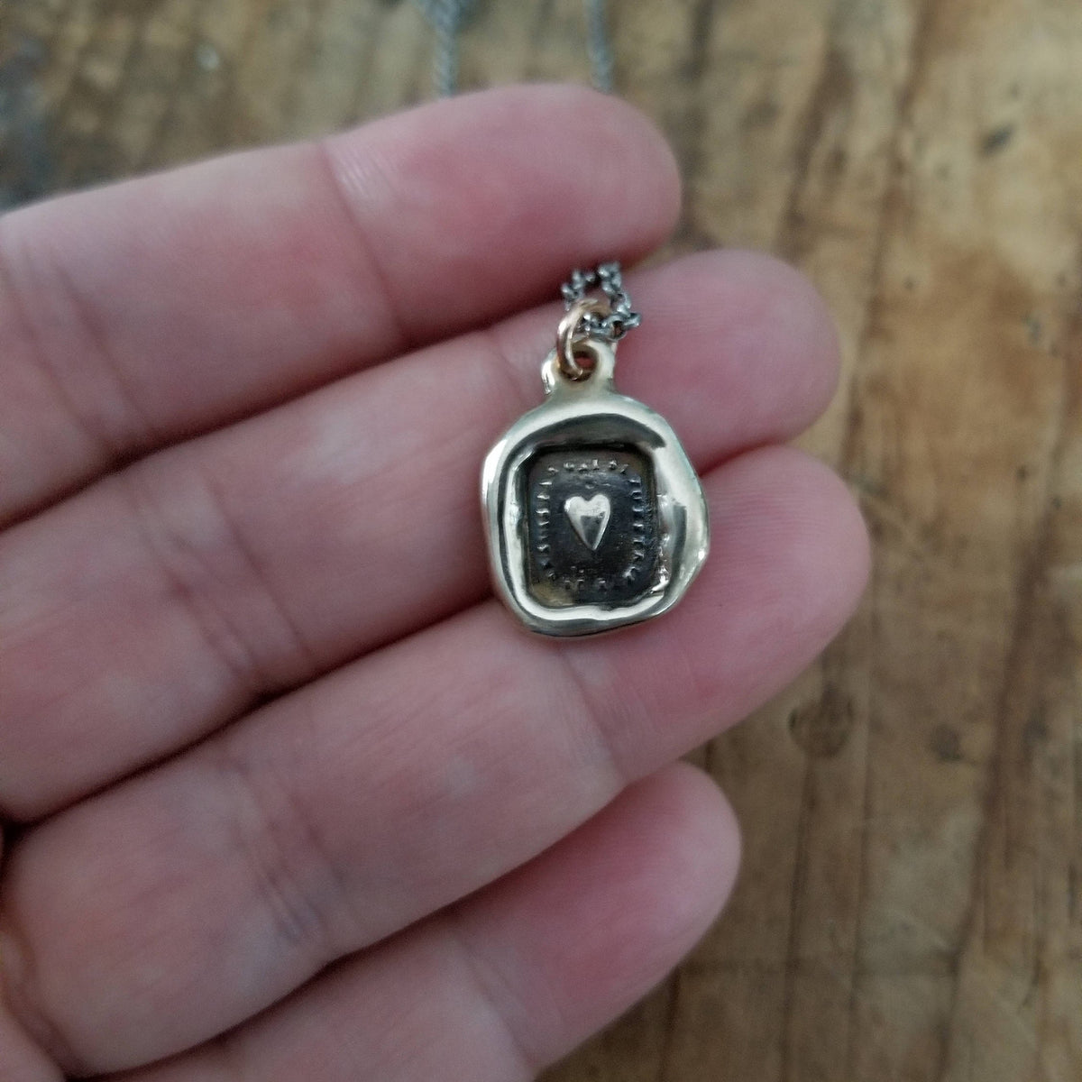 Heart - My Happiness depends on you in bronze