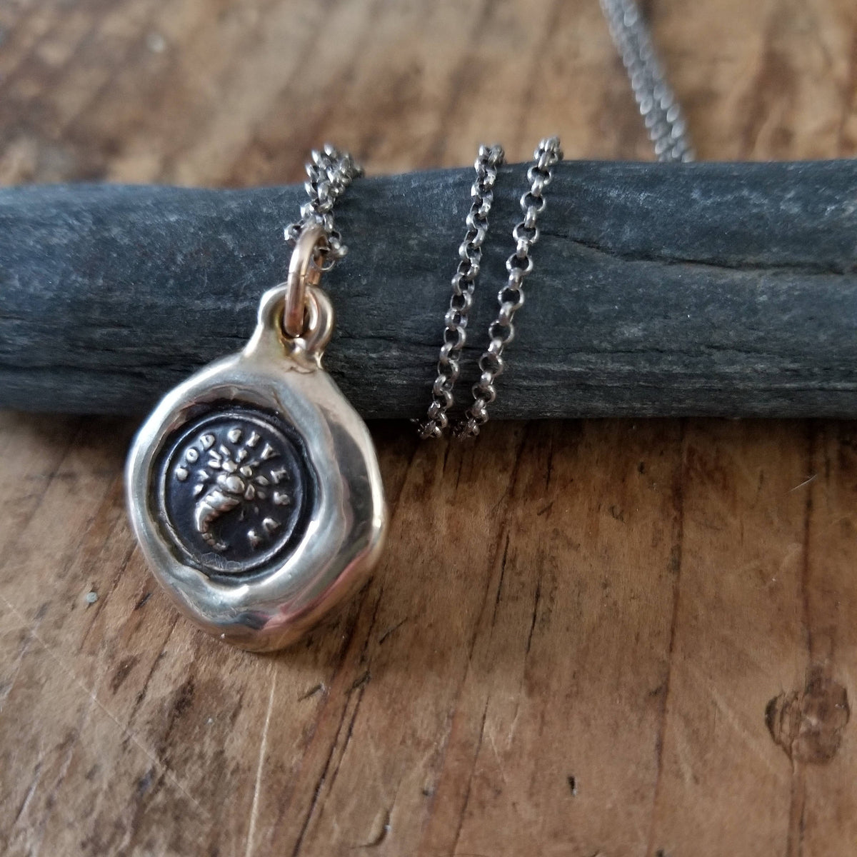 Bronze Abundance  Necklace - God gives us plenty