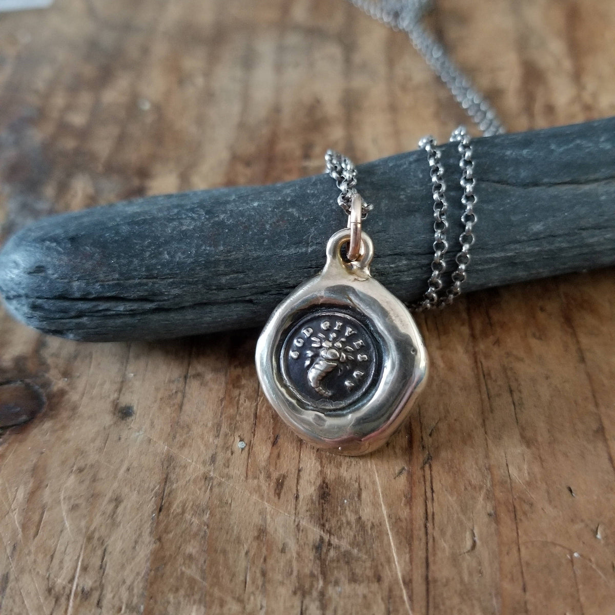 Bronze Abundance  Necklace - God gives us plenty