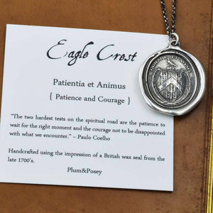 Eagle Patience and Courage Pendant in Bronze