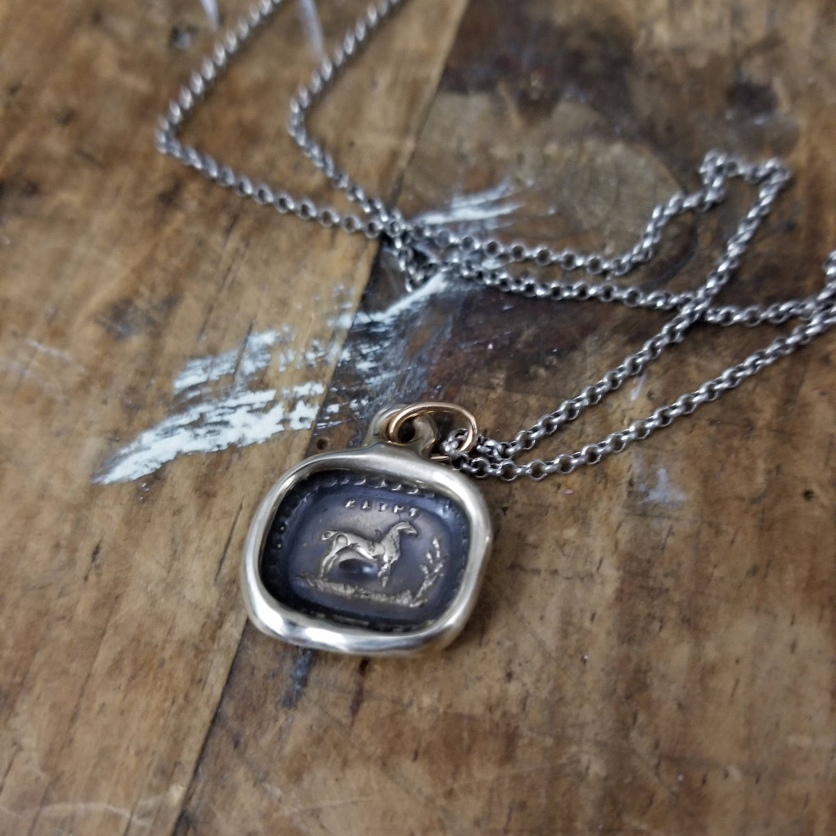 Bronze Blest Horse Necklace - Protection and good fortune