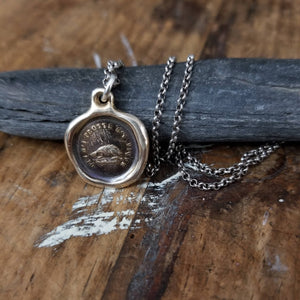 Bronze Hedgehog  Necklace - Not without my defences
