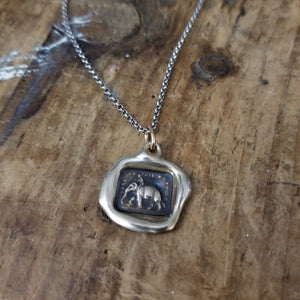 Bronze Elephant Strength  necklace - My Strength is my Virtue