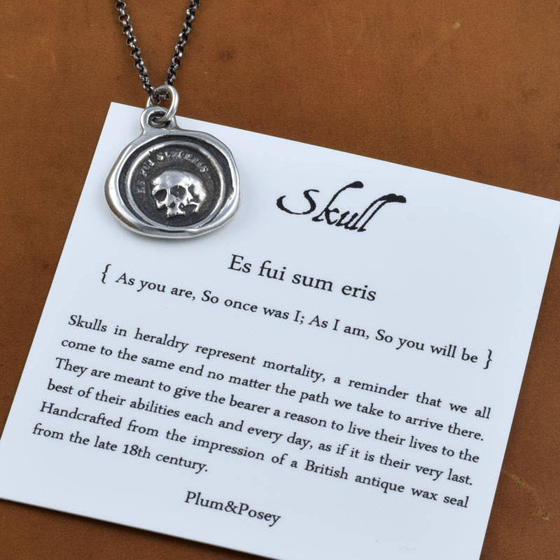 Skull Pendant Memento Mori in Bronze