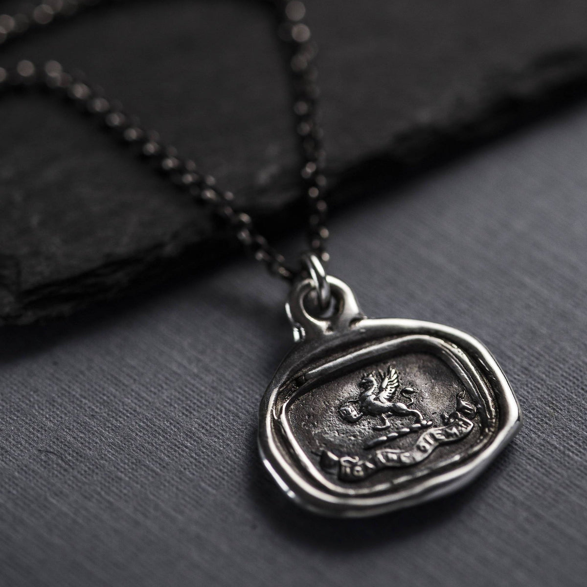 Gryphon Wax Seal Necklace - Carpe Diem - Seize the Day