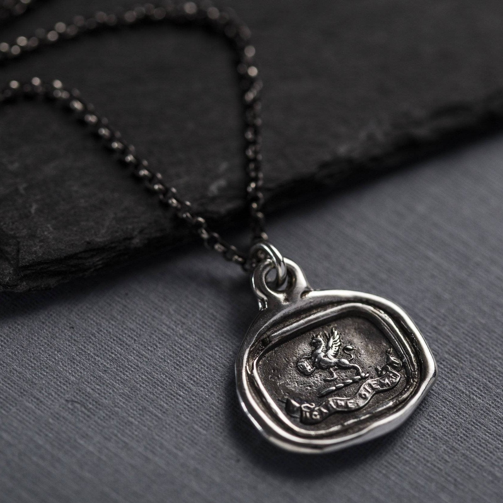 Gryphon Wax Seal Necklace - Carpe Diem - Seize the Day