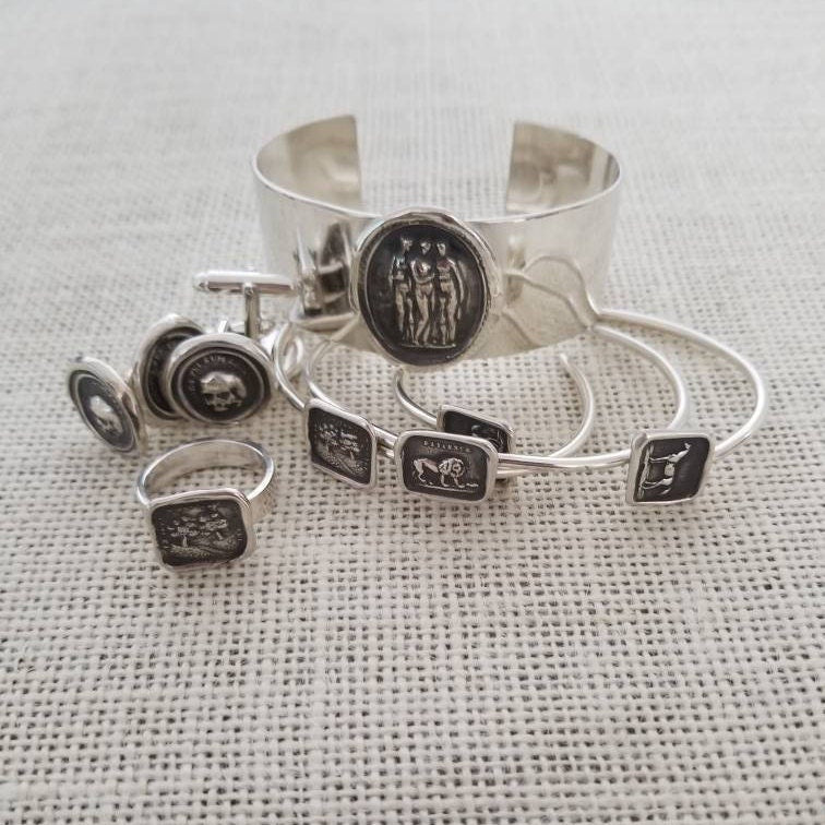 If I lose you I am lost - Wax Seal Cuff Bracelet