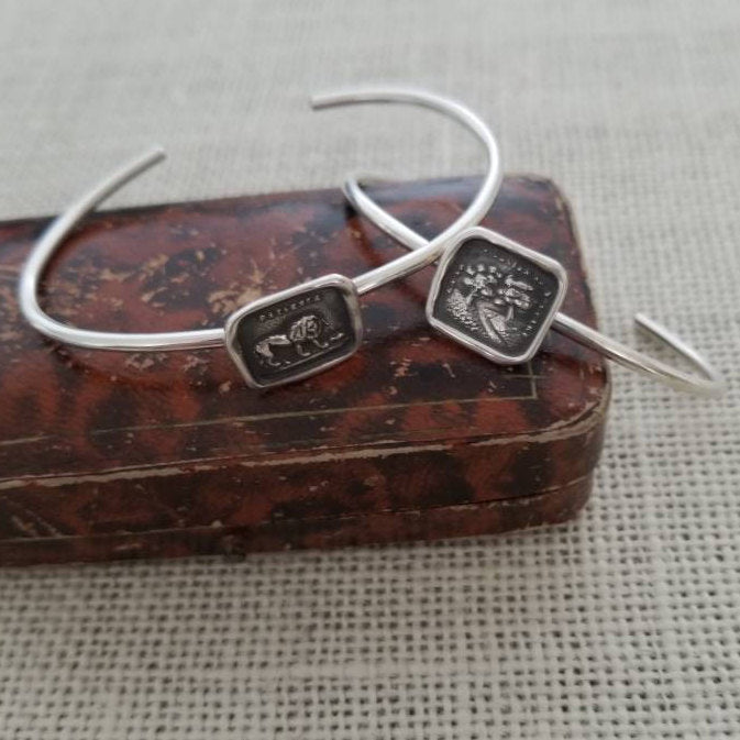 Lion and the Mouse Cuff Bracelet - Aesop&#39;s Fable