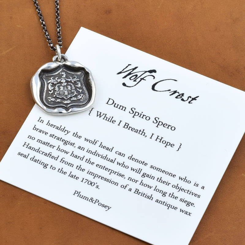 Wolf - &#39;While I Breathe I Hope&#39; in bronze