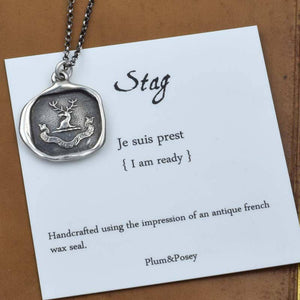 Heraldic Stag - 'I am Ready' in Bronze