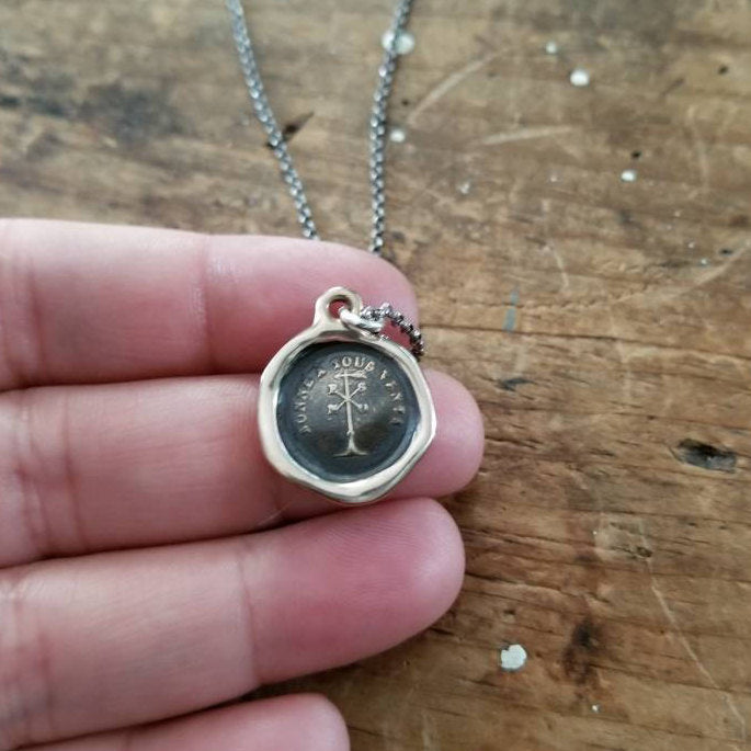 Bronze Weathervane Necklace - A good wind