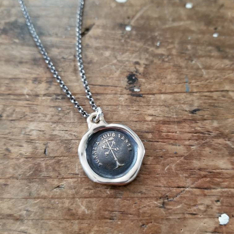Bronze Weathervane Necklace - A good wind
