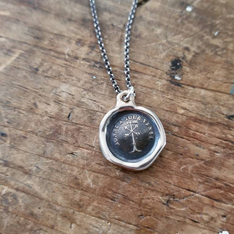 Bronze Weathervane Necklace - A good wind