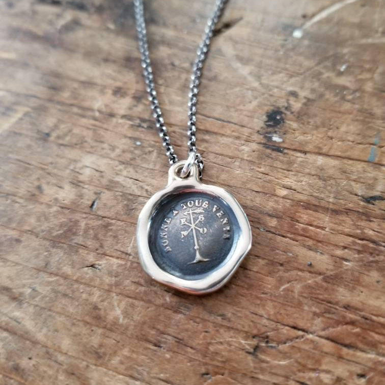 Bronze Weathervane Necklace - A good wind