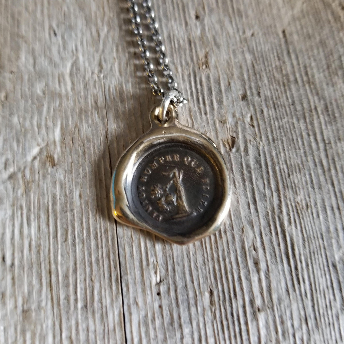 Bronze Oak Tree Necklace - I will break before I bend