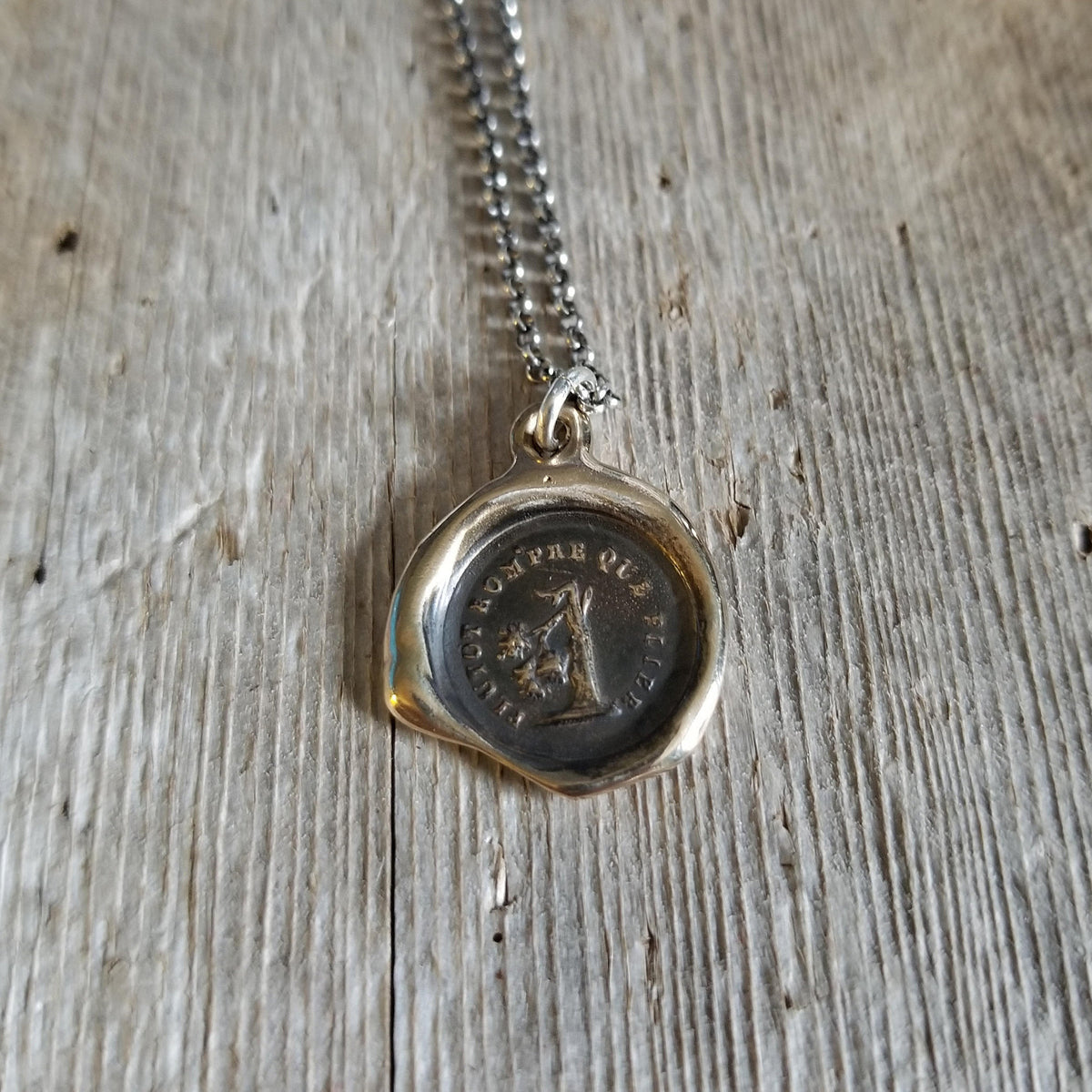 Bronze Oak Tree Necklace - I will break before I bend