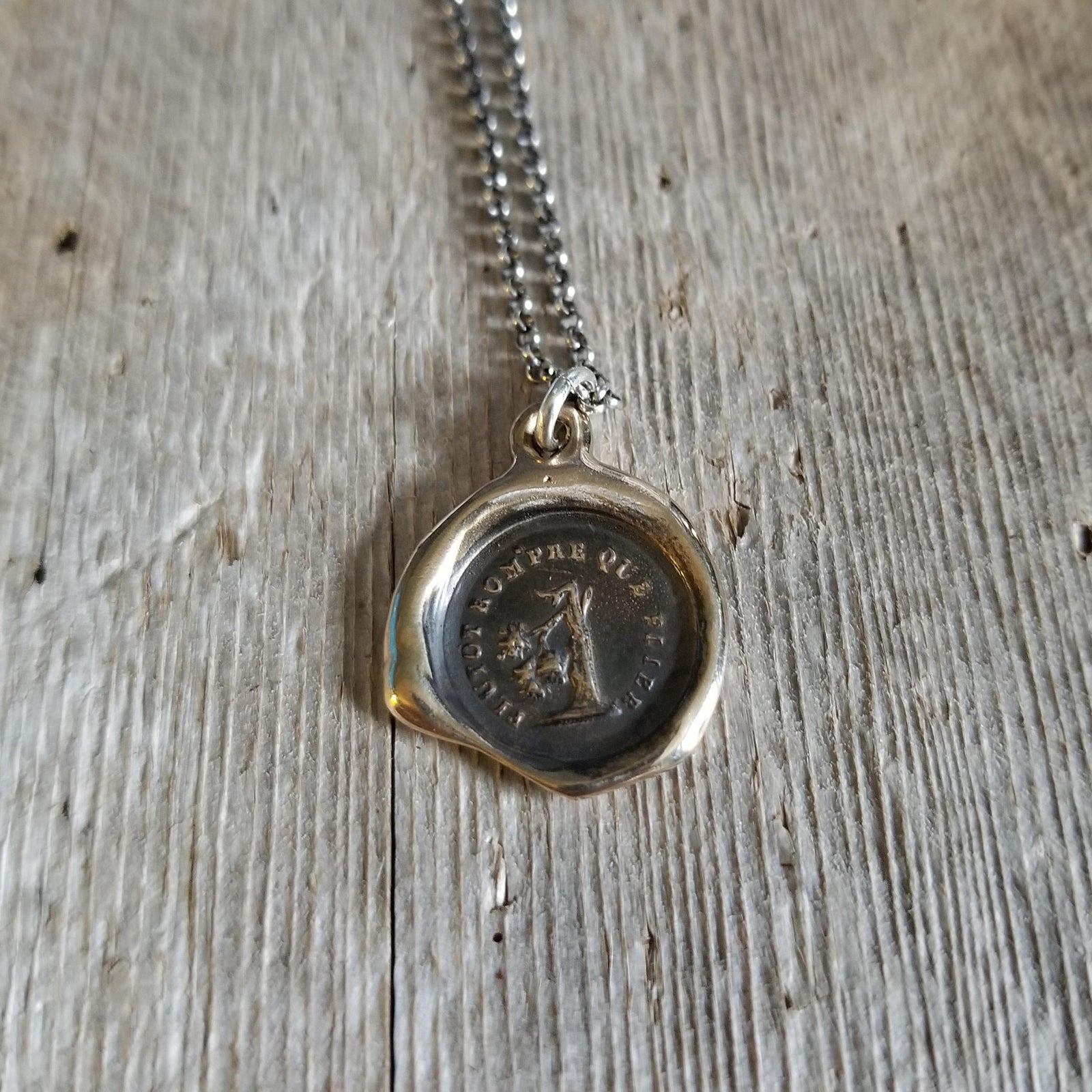 Bronze Oak Tree Necklace - I will break before I bend