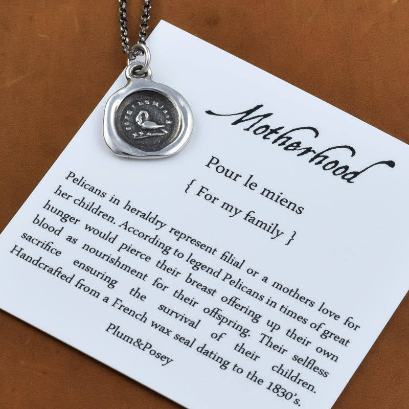 Motherhood Wax Seal Pendant in Bronze