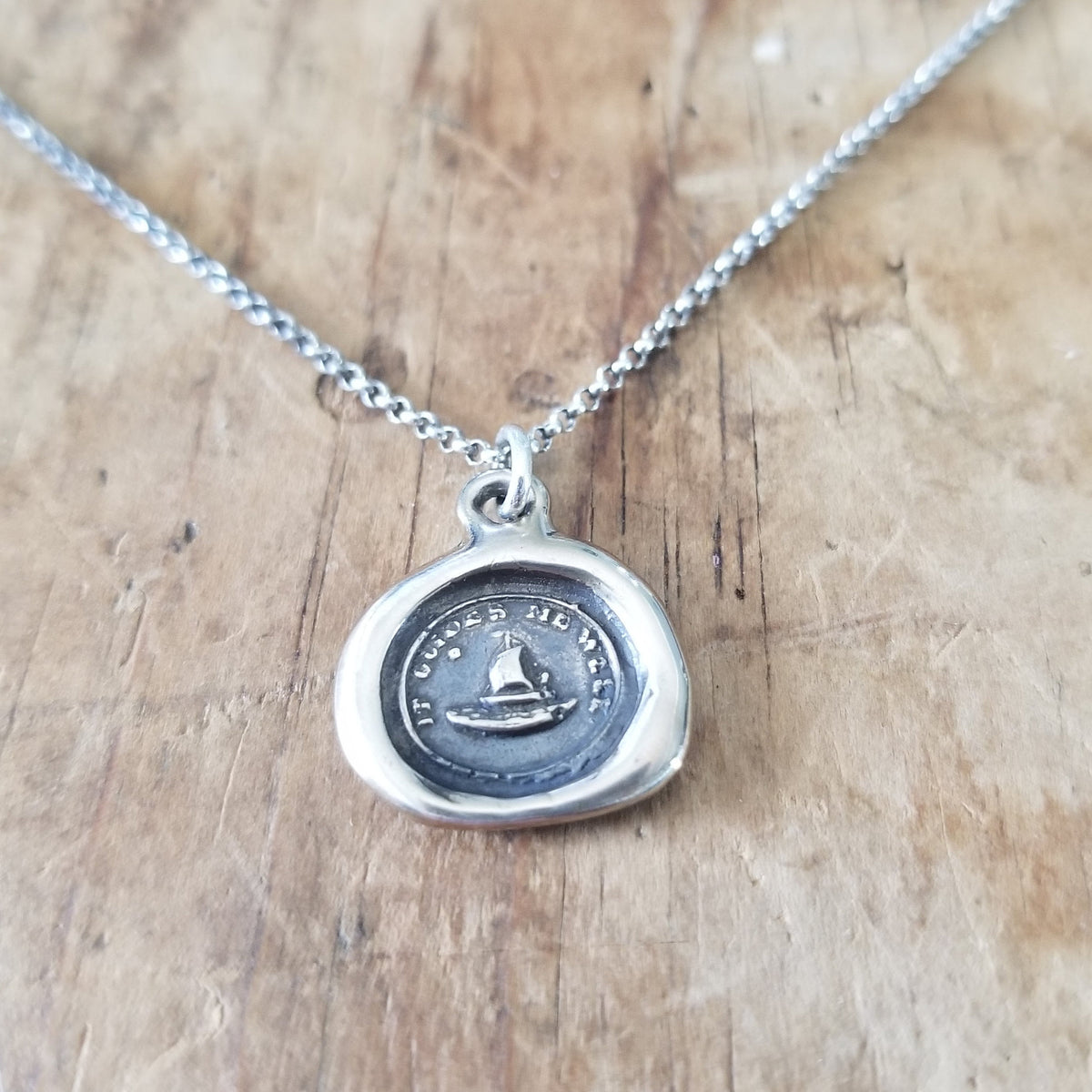 Bronze Cupid&#39;s Sailing Boat and North Star - It Guides me well