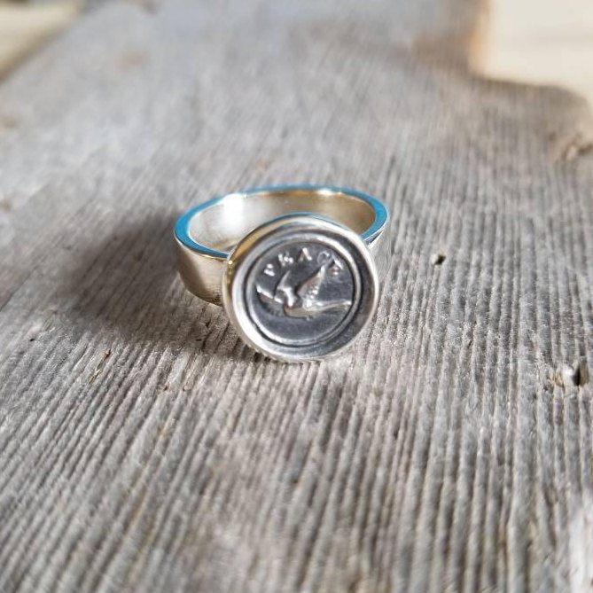 Peace Dove Wax Seal Ring