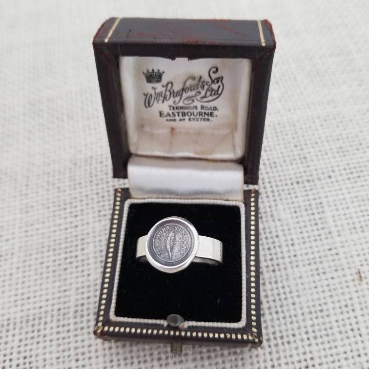 Feather &#39;Always Sincere&#39;  Ring