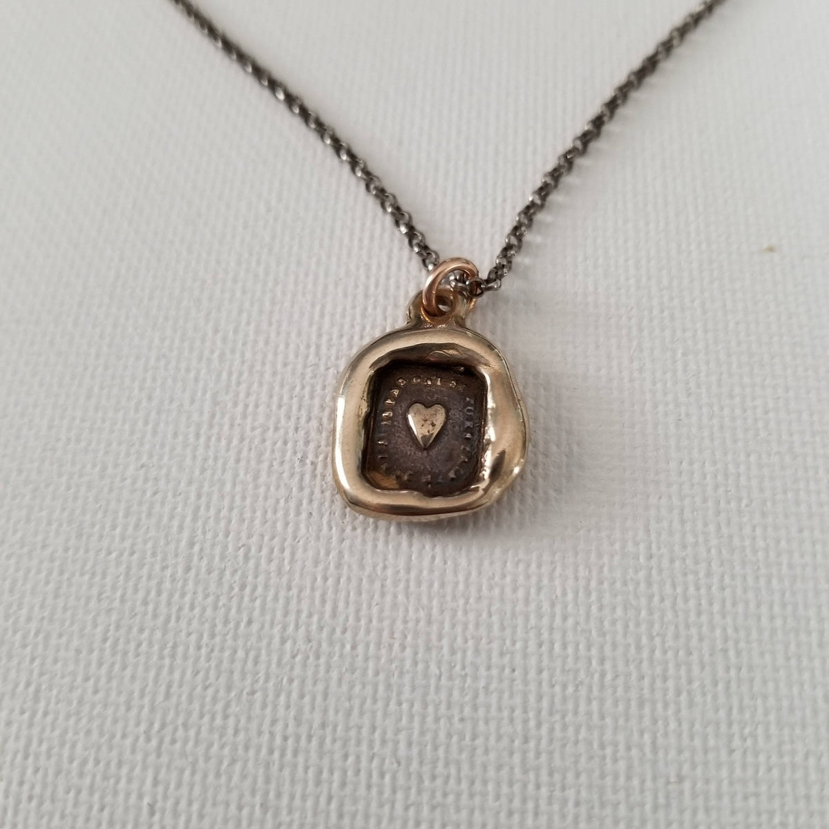 Heart - My Happiness depends on you in bronze