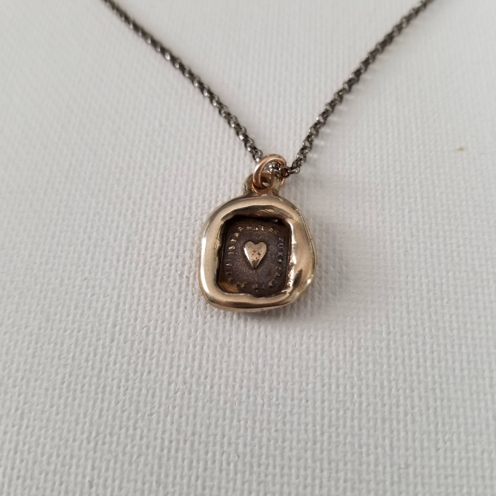 Heart - My Happiness depends on you in bronze