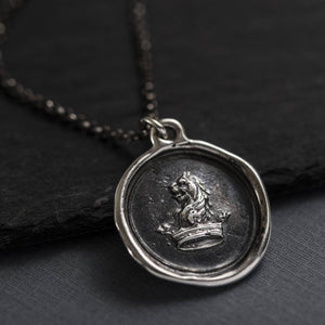 Courage to Dream, Lion & Crown - Wax seal Jewelry