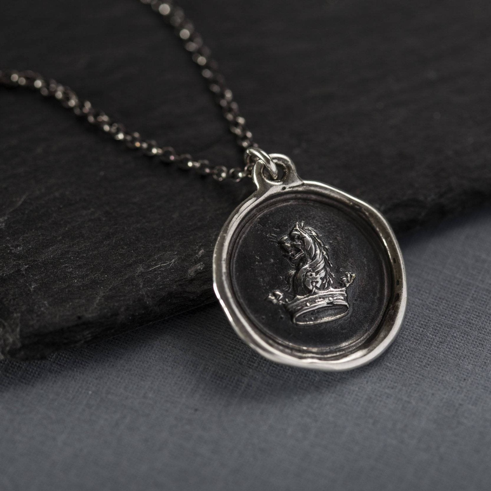Courage to Dream, Lion & Crown - Wax seal Jewelry