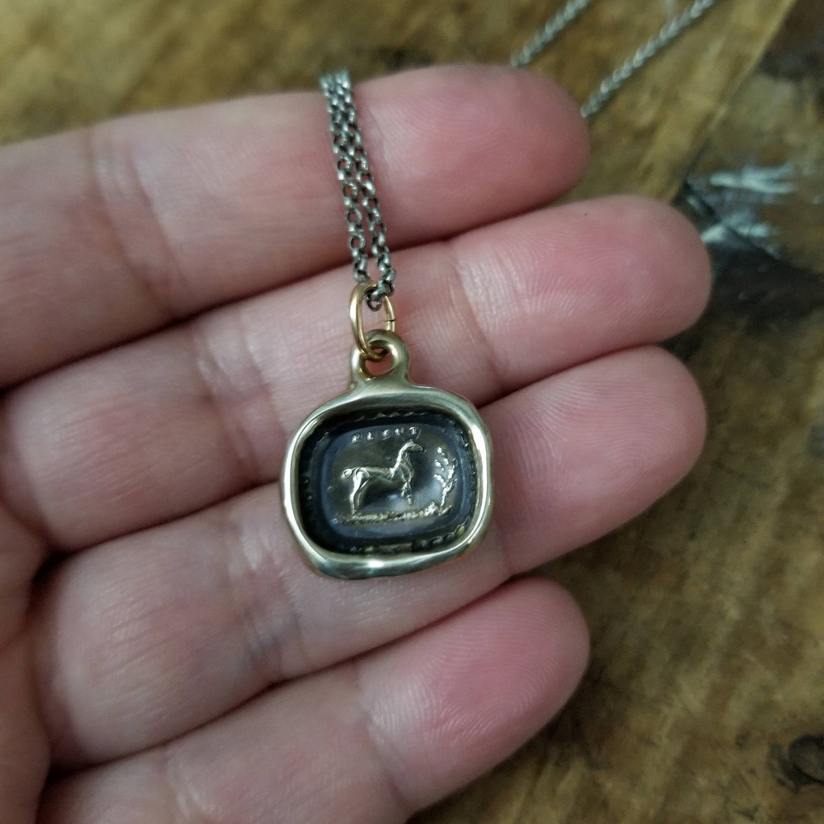 Bronze Blest Horse Necklace - Protection and good fortune