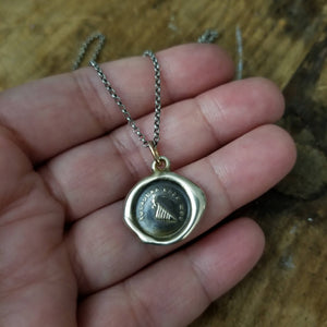 Bronze Self Assurance Crab Wax Seal Necklace - Always at Home