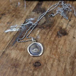 Bronze Hedgehog  Necklace - Not without my defences