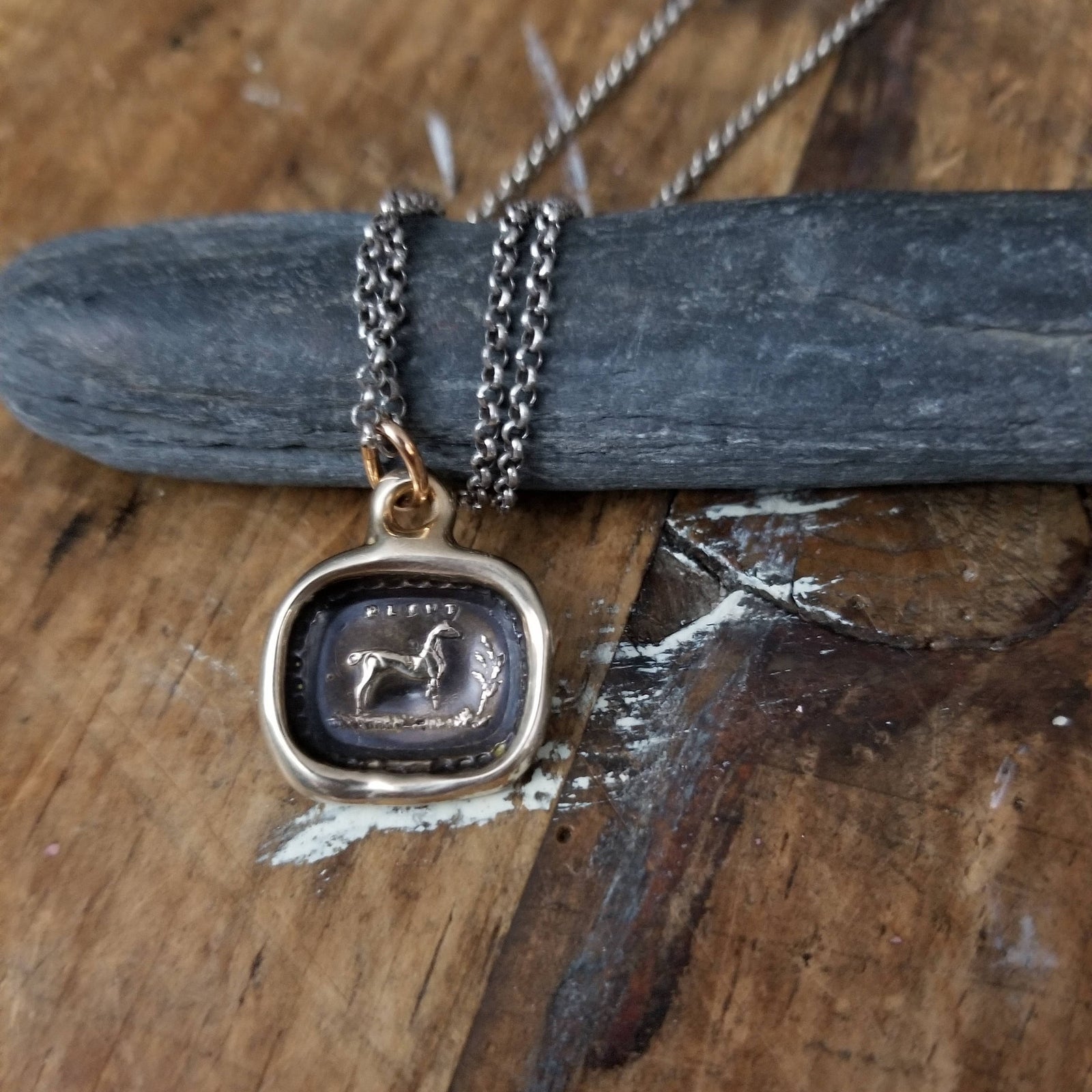 Bronze Blest Horse Necklace - Protection and good fortune