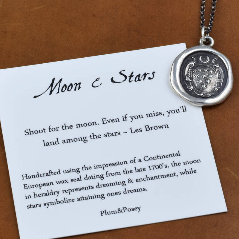 Moon & Stars in bronze