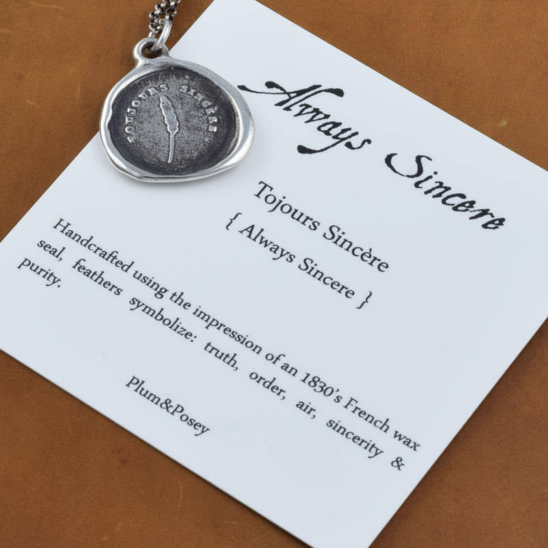 Bronze Always Sincere Feather Necklace