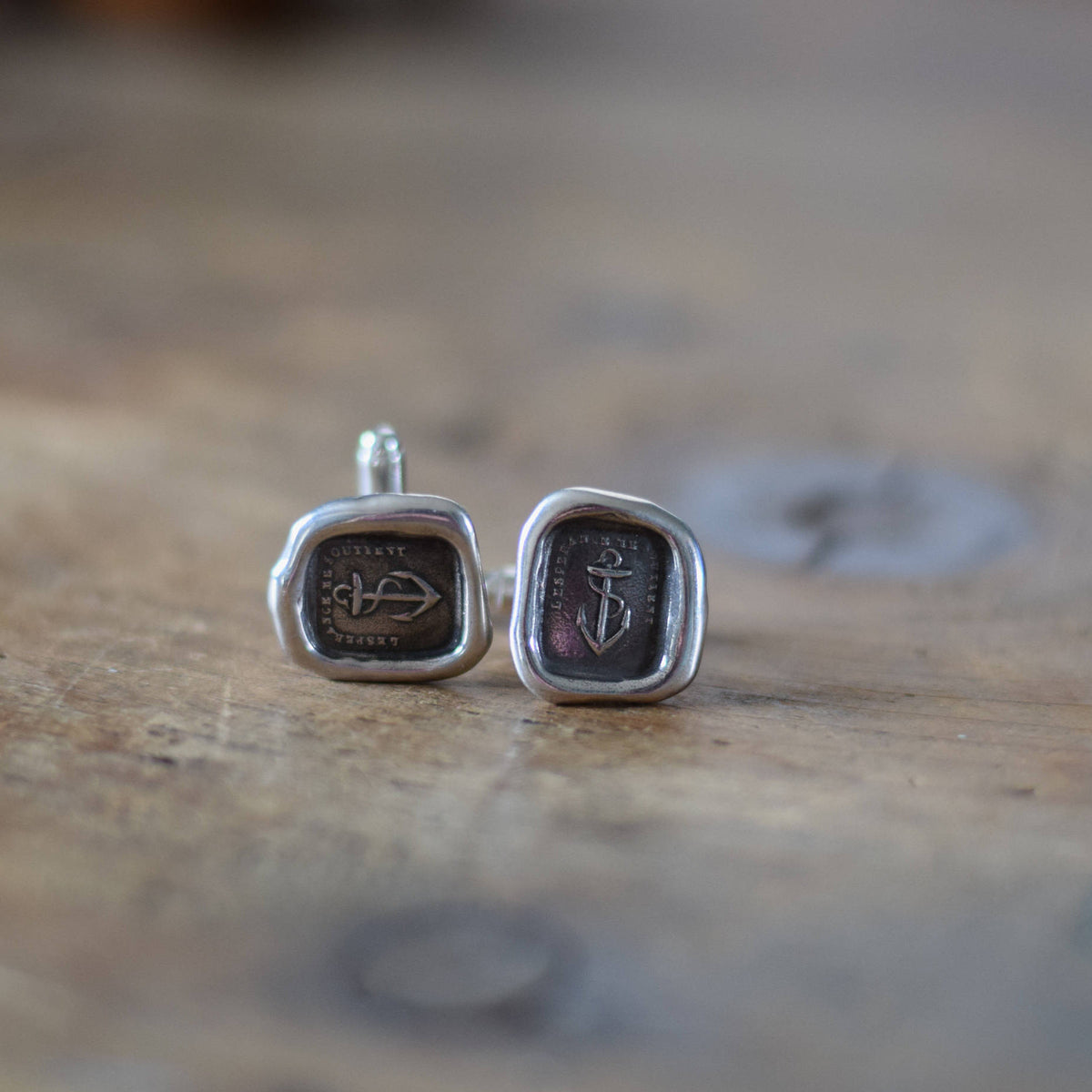 Anchor Cufflinks -  Hope Anchor Wax Seal Cufflinks