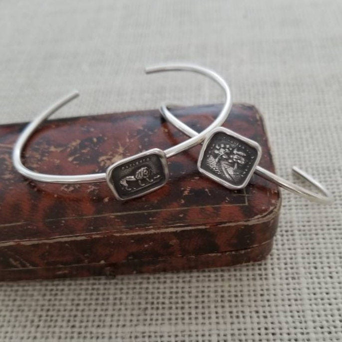 If I lose you I am lost - Wax Seal Cuff Bracelet