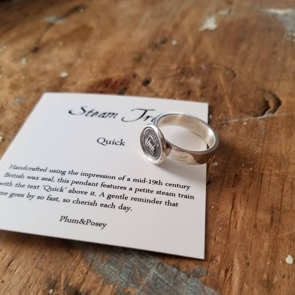 Quick! Wax Seal Ring, Train - Whimsy Ring
