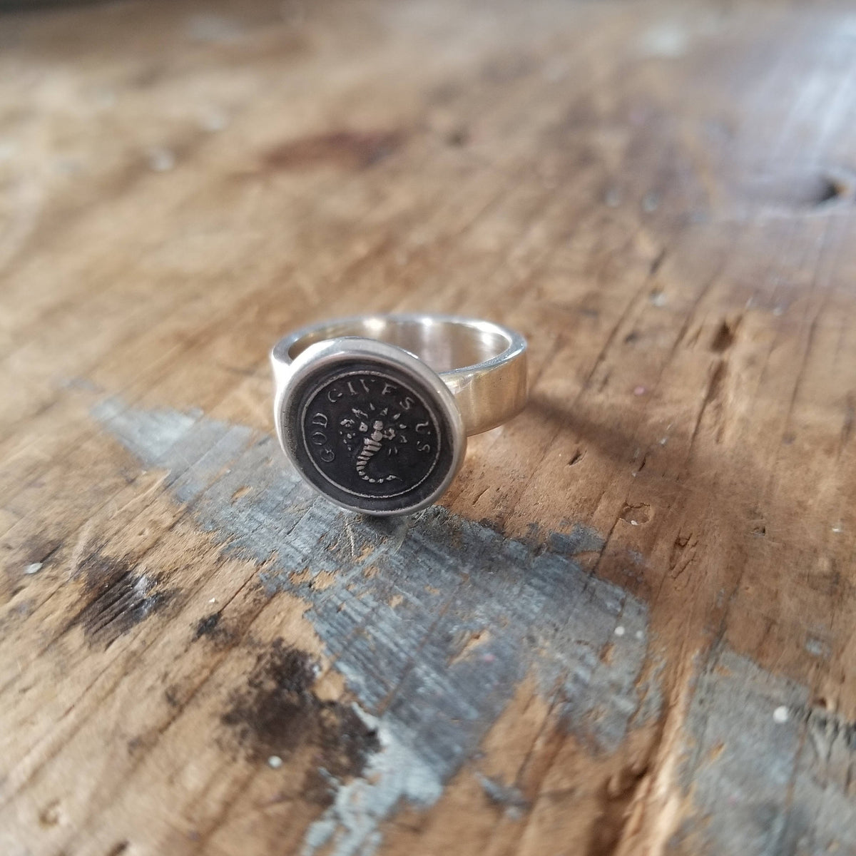 Cornucopia Wax Seal Ring - God Gives Us Abundance