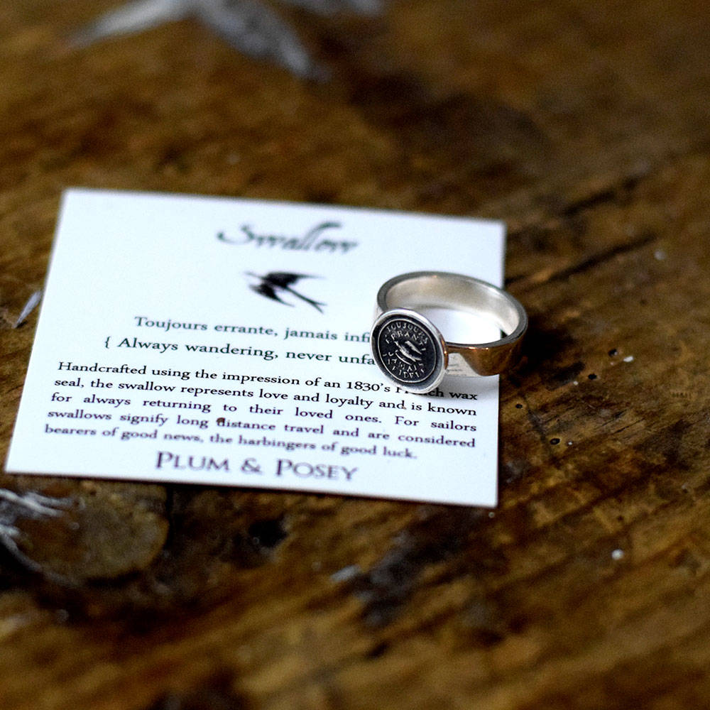 Always Wandering, Never Unfaithful&#39; Swallow Ring