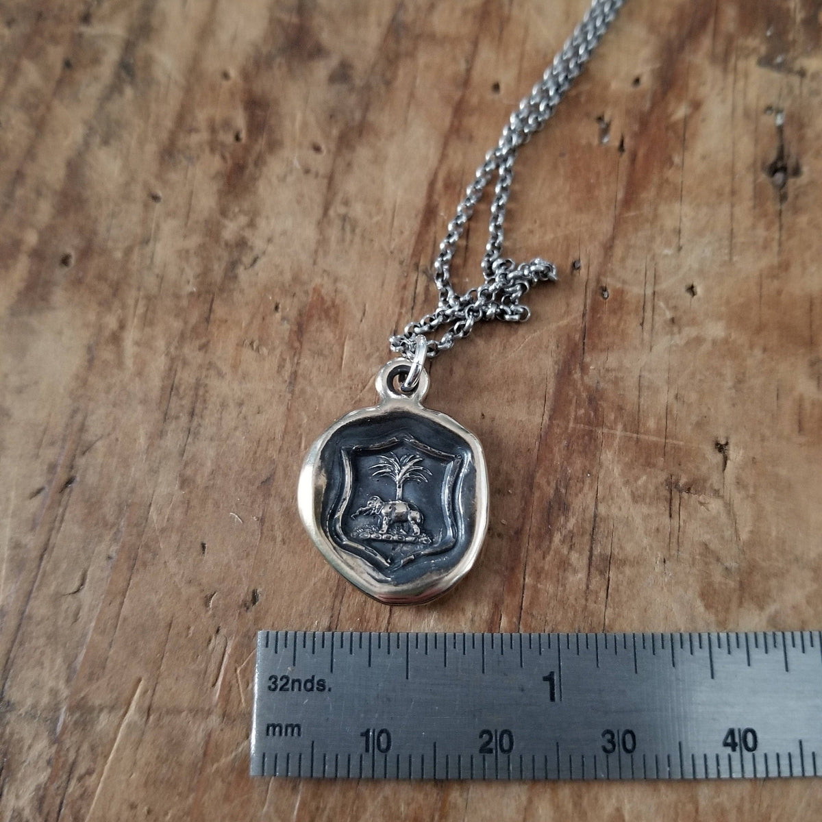 Elephant &amp; Palm - Peace and Prosperity in bronze