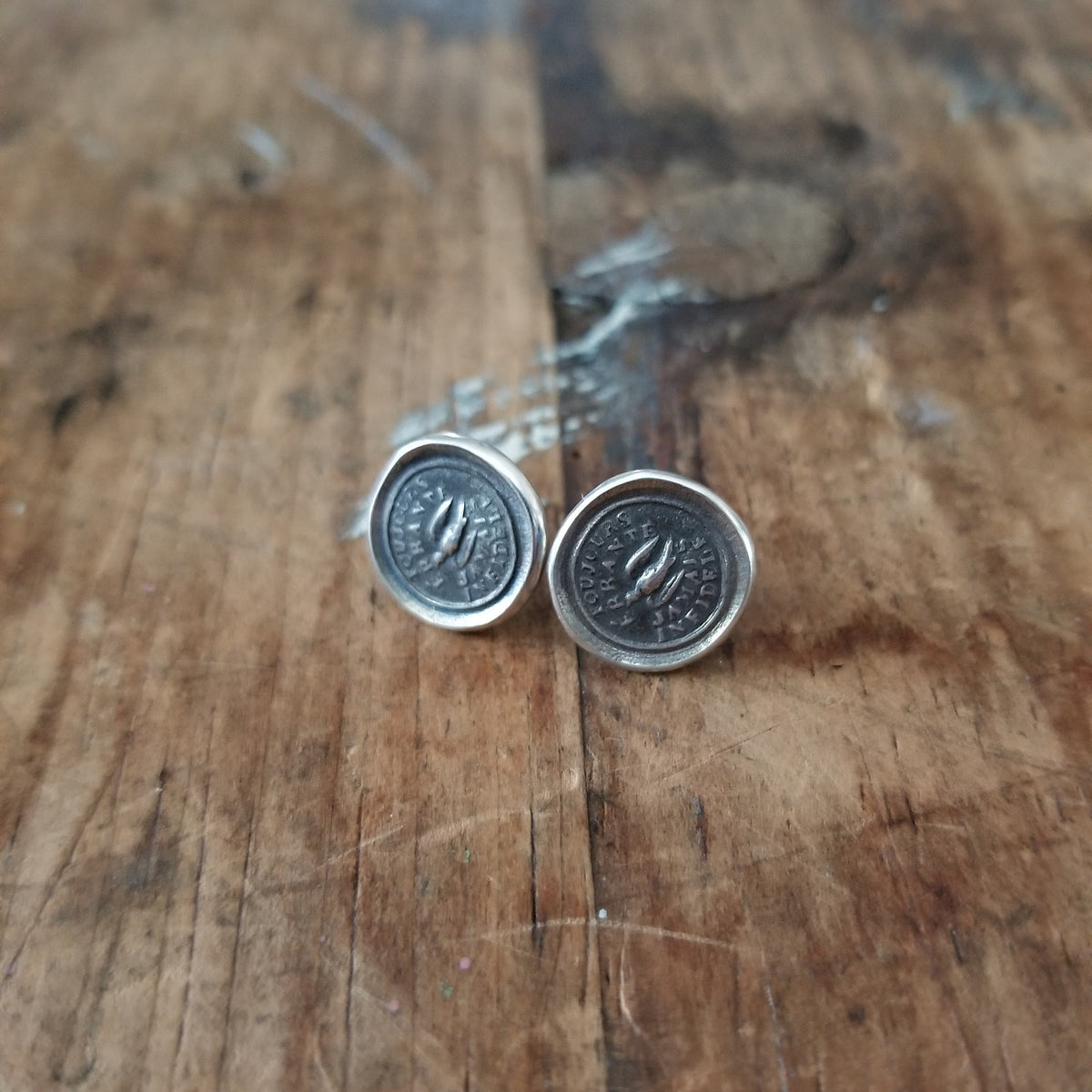Swallow Wax Seal Earrings - Always Wandering Love and Loyalty